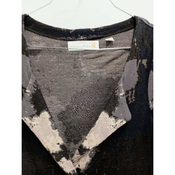 Anthropologie Charlie & Robin Wool Cardigan Medium Brown Tan Tie Dye Whimsygoth - Picture 3 of 11